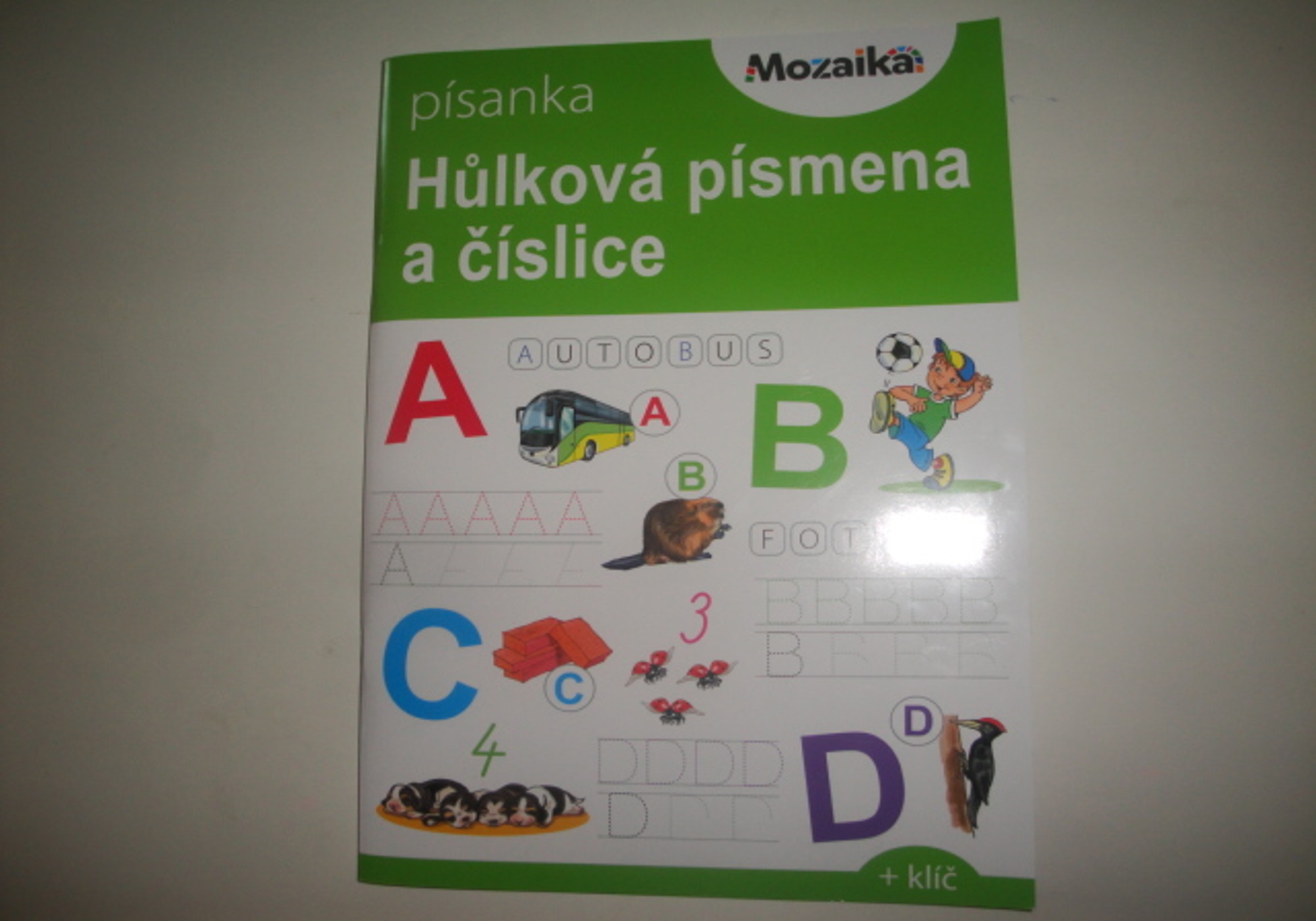 Hůlková písmena a číslice-písanka