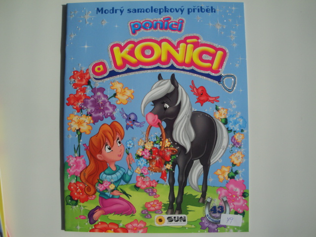 Poníci a koníci-modrý samolepkový příběh