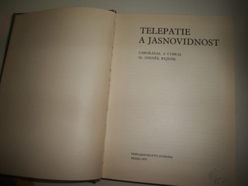 Telepatie a jasnovidnost-Z.Rejdák 