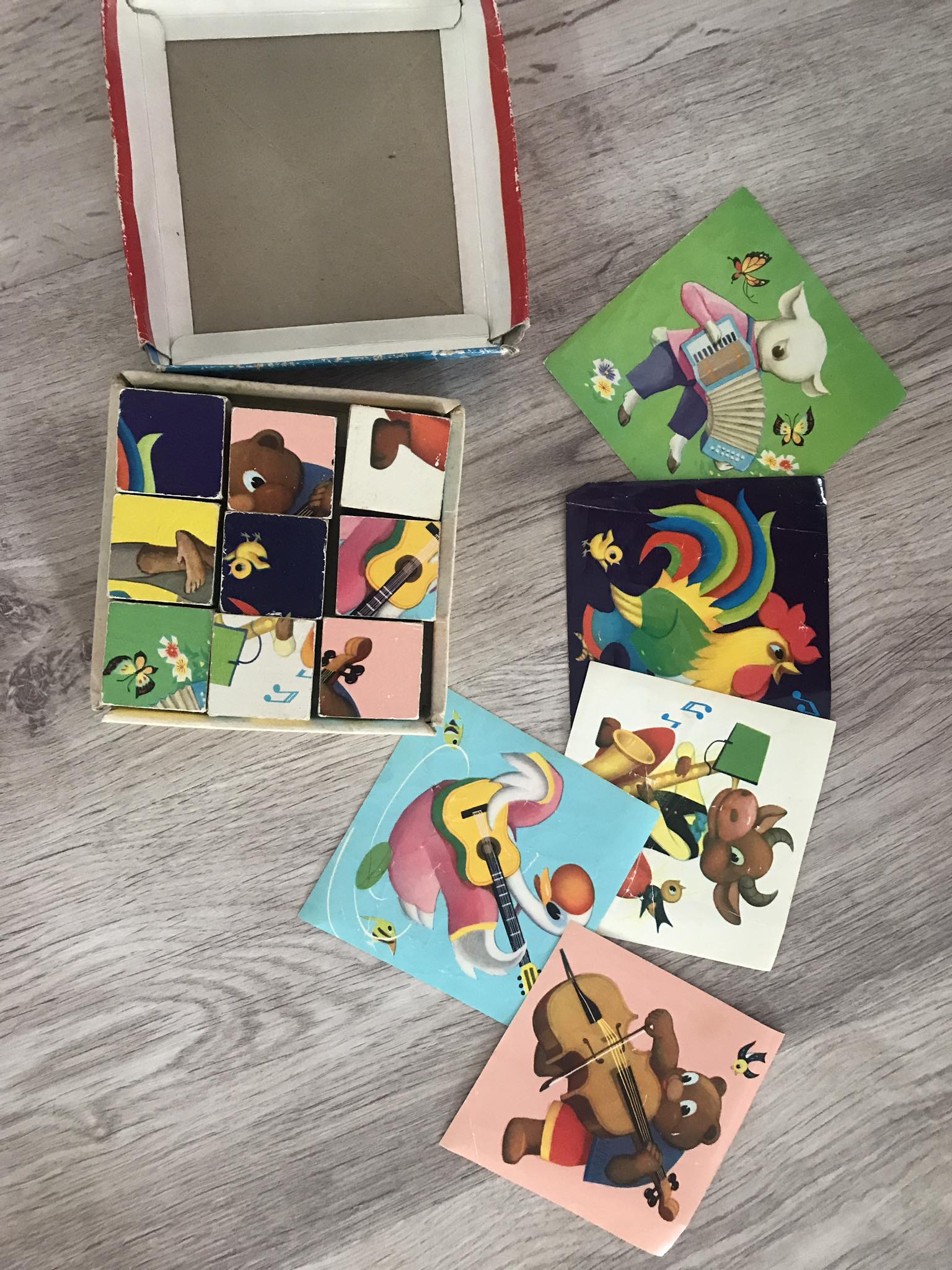 Retro dřevěné kostky 