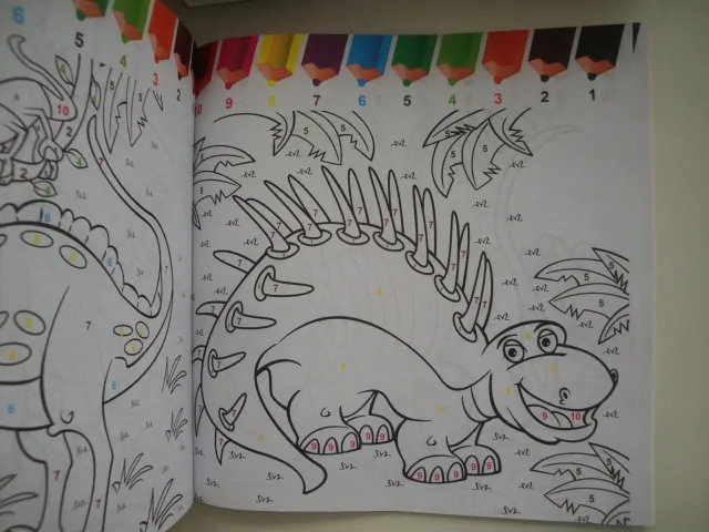 Omalovánky podle čísel dino 